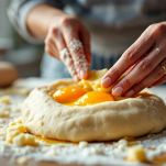 Uova e burro nell'impasto