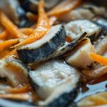 Cottura degli scarti del pesce