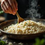 Lavorazione del riso e uova