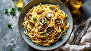 Spaghetti alle vongole pronti