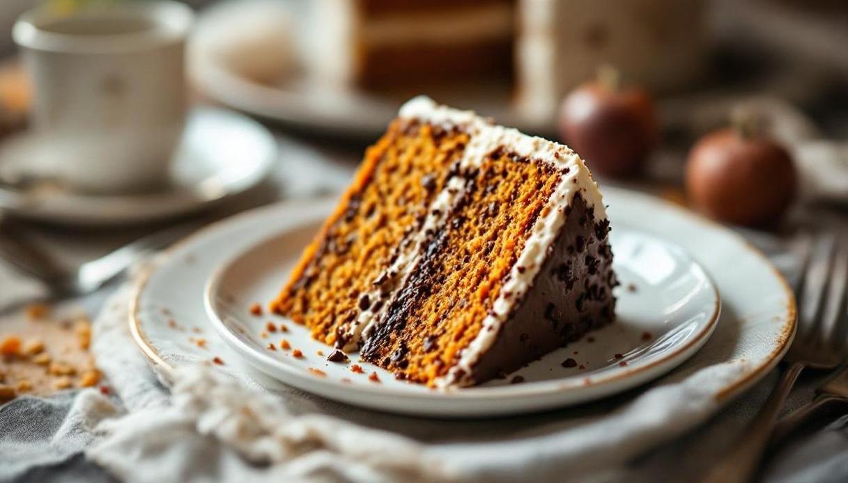 Torta carote e cioccolato