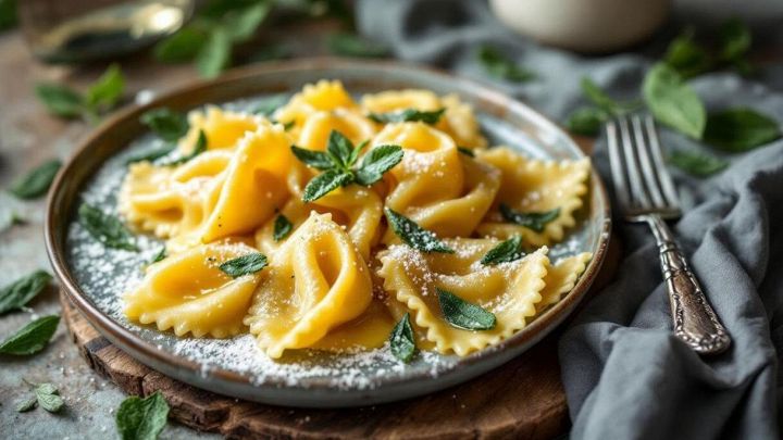 Pasta ripiena con salvia