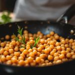 preparazione della zuppa di ceci e castagne