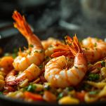 gamberi e mazzancolle per la bisque