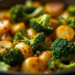 broccoli e patate con crosticina