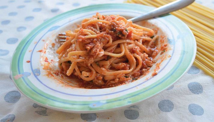 linguine con acciughe