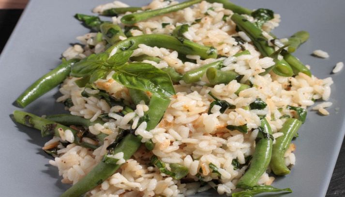 Risotto con fagiolini