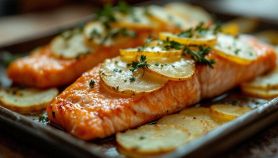 Salmone in crosta di patate