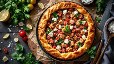 Torta salata con tonno