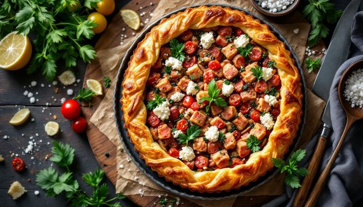 Torta salata con tonno