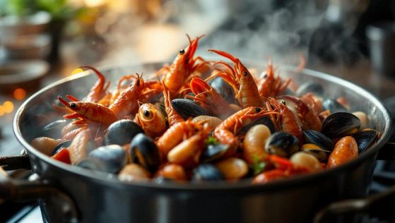 Gustoso piatto di caciucco alla livornese