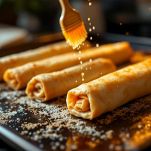 Cottura in forno degli involtini primavera