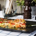 Lasagne con verdure appena sfornate