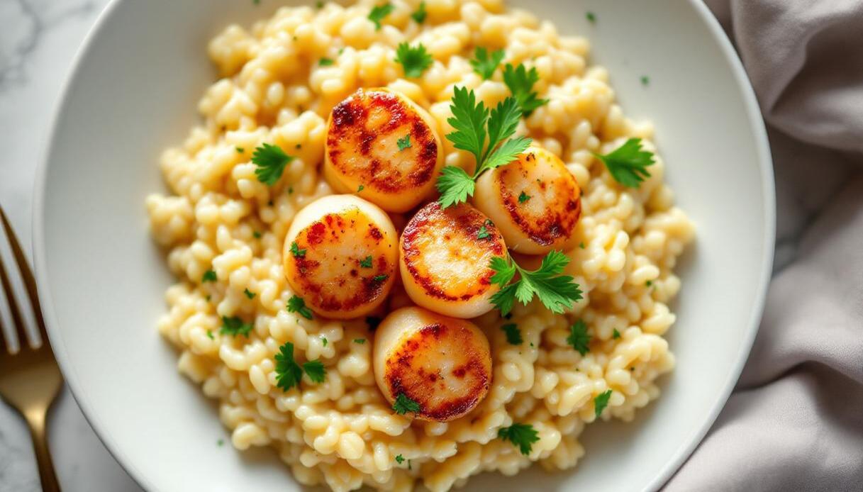 Risotto con le capesante