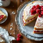 Victoria Sponge Cake su piatto da portata