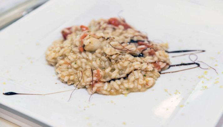 Risotto limone e calamaretti