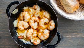 gamberi all'aglio