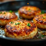 Cottura degli hamburger di pesce