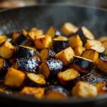 Melanzane a cubetti in padella