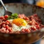 Carne, uova e aromi