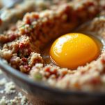 Carne macinata e uovo