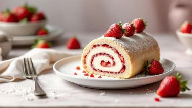 Rotolo panna e fragole