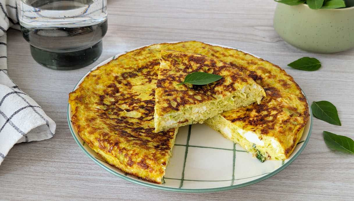 Frittata di zucchine e feta