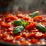 L'aggiunta del pomodoro