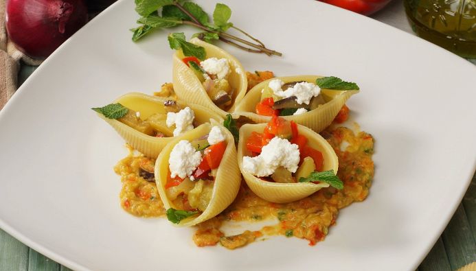 Pasta ripiena di ratatouille