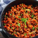 Ragù con carne e piselli