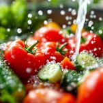 Verdure pronte per essere frullate.