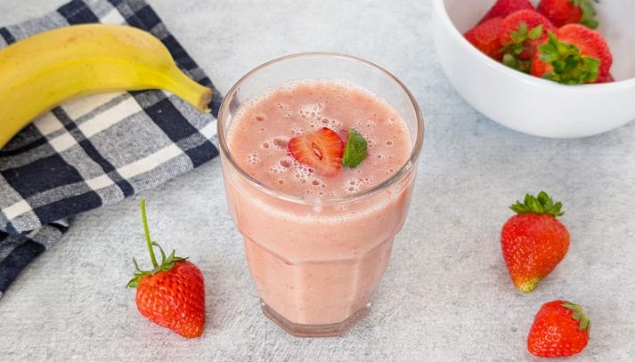 Bicchiere con smoothie