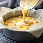 Torta alle pesche nella tortiera