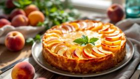 Torta alle pesche