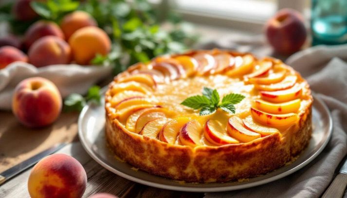 Torta alle pesche