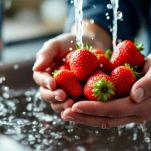 Pulizia delle fragole