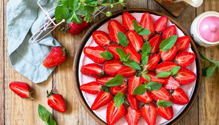 Cheesecake alle fragole senza lattosio