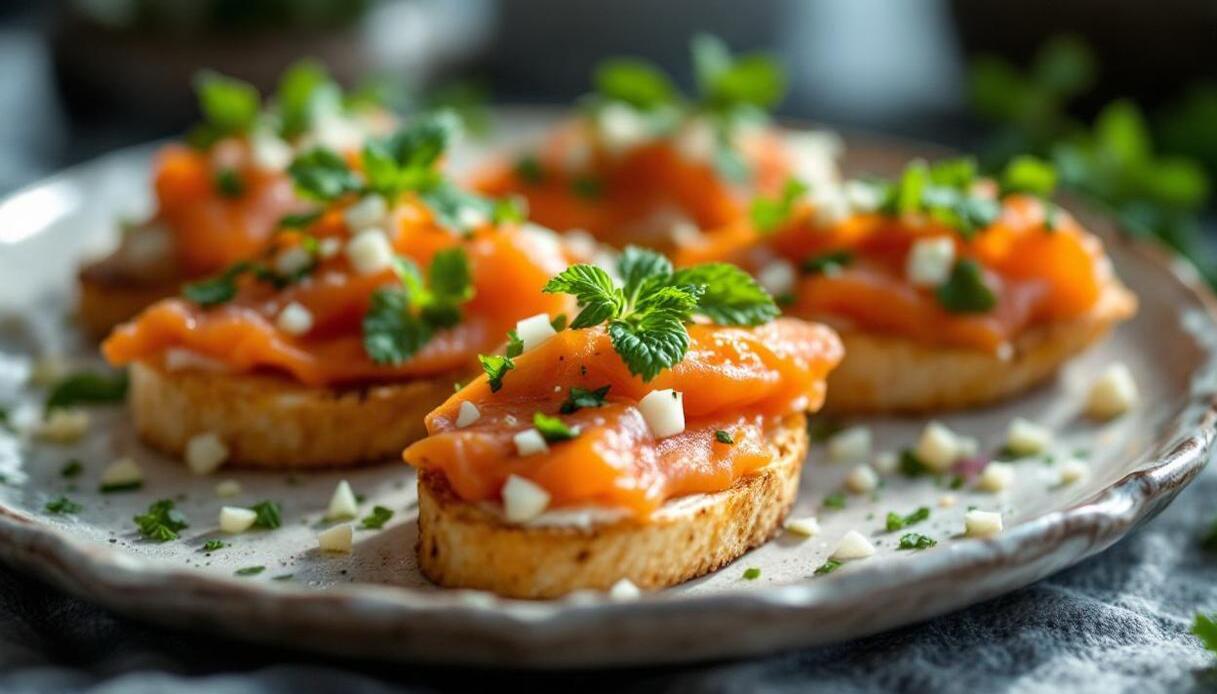 Crostoni al salmone