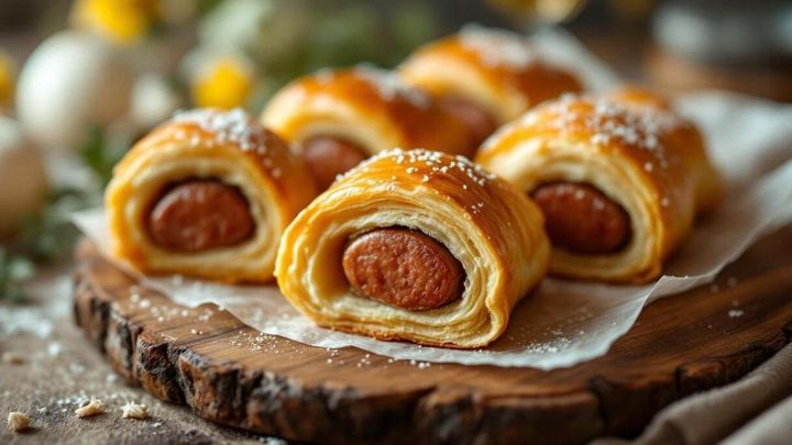 Stuzzichini veloci con pasta sfoglia e wurstel