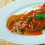 Trancio di tonno con sugo di pomodori