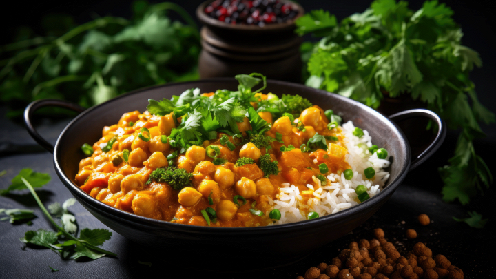 Curry di patate dolci e ceci