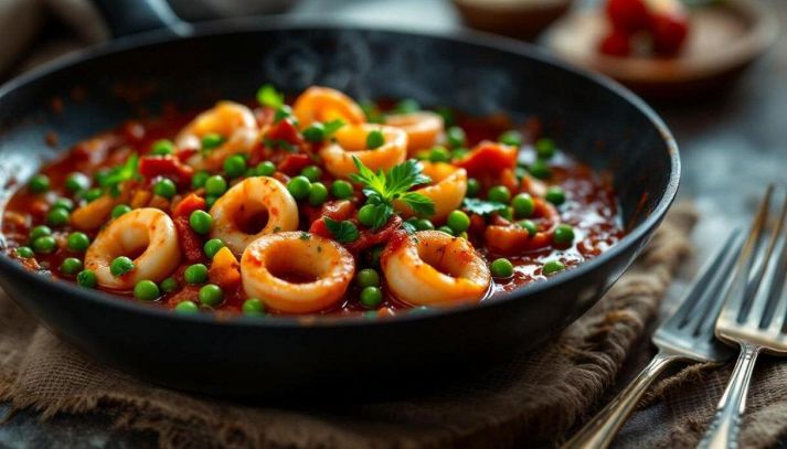 Calamari con piselli
