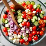 assemblaggio insalata greca