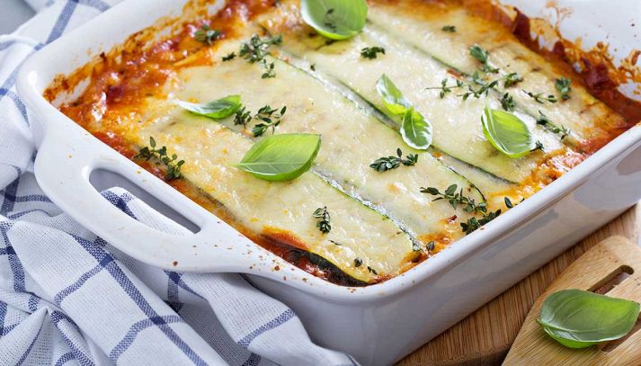 Lasagne di zucchine e ricotta di soia