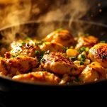 pollo alla curcuma in padella