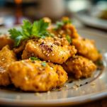 pollo alla curcuma con semi di sesamo