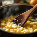 burro sciolto nella padella dal fondo pesante