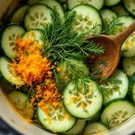cetriolo con scorza d'arancia e aneto
