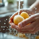 pulizia delle patate