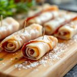 chiusura degli involtini di pollo